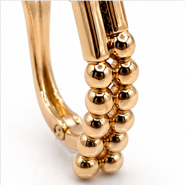 Arete Aros Siena de Esferas Oro Laminado 18K | Princess Magic