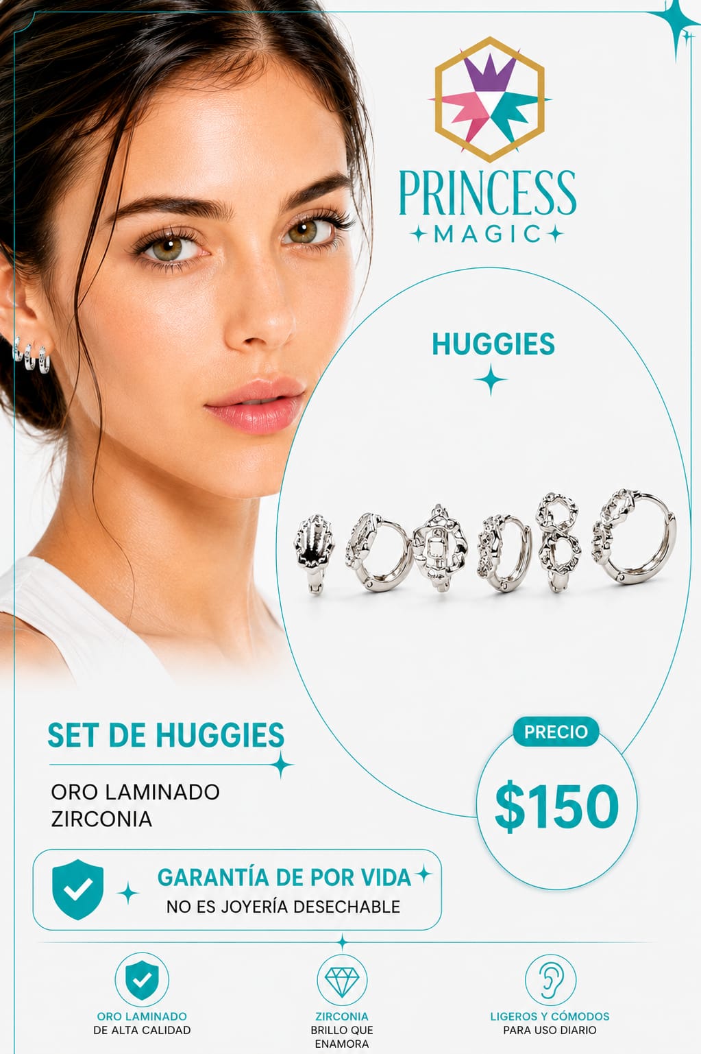 Set de Huggies Elegancia Plata