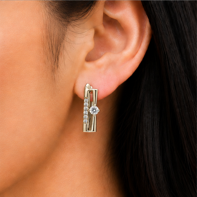 Arete Aros Siena Oro Laminado 18K | Princess Magic