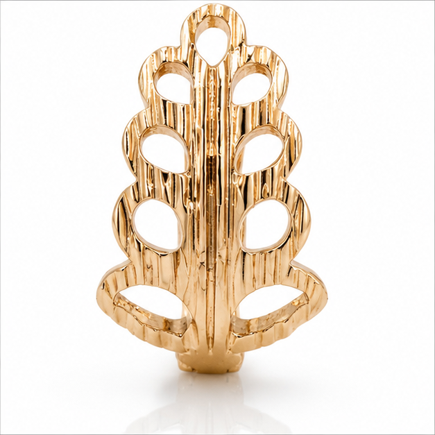 Aretes Huggie Calados Geométricos Oro Laminado 18K | Princess Magic