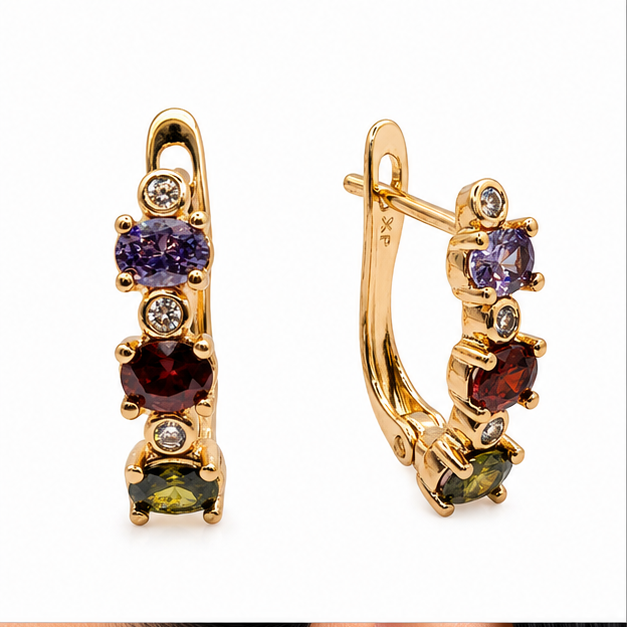 Arete Multizirconia Oro Laminado 18K | Princess Magic