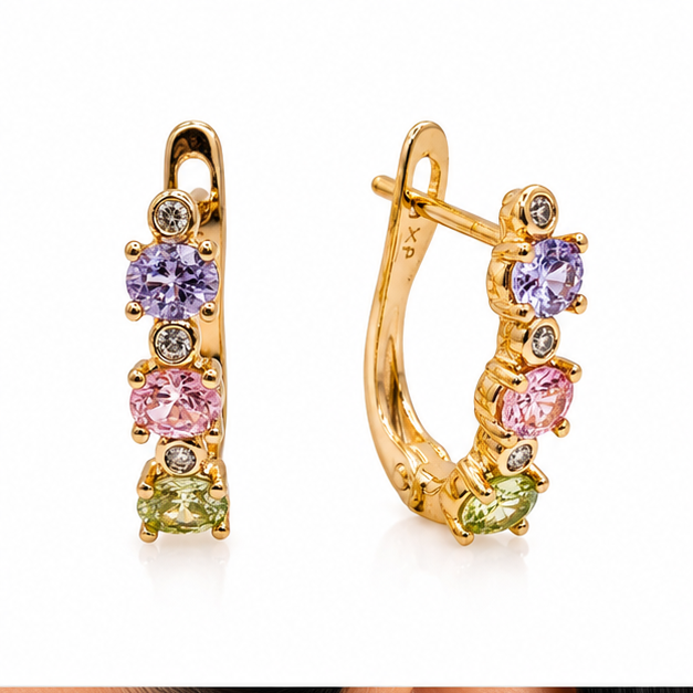 Arete Multizirconia Oro Laminado 18K | Princess Magic