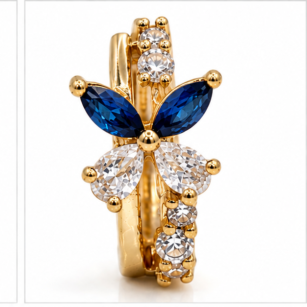 Arete Baby Mariposa con Zirconias Oro Laminado 18K | Princess Magic