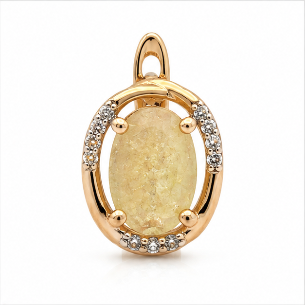 Arete Huggie Ovalado Oro Laminado | Princess Magic