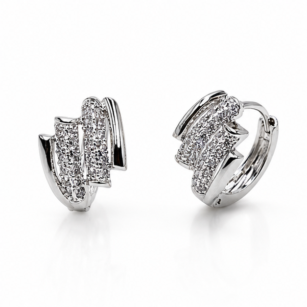 Arete doble brillo
