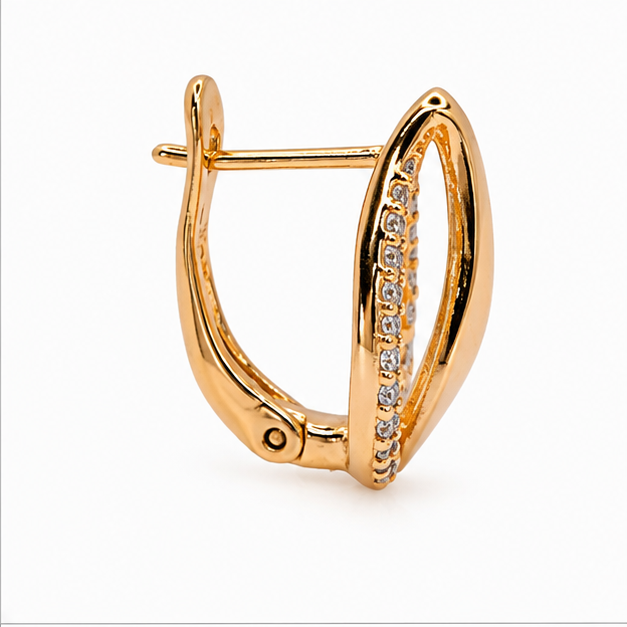Arete Gota Elegance Oro Laminado 18K con Zirconias | Princess Magic