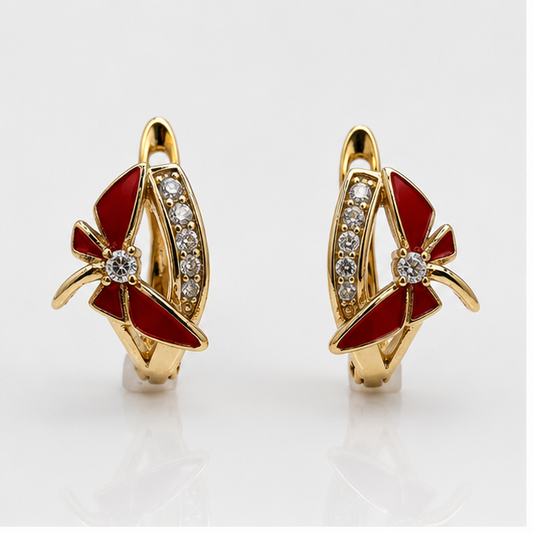 Arete con Molinillo de Colores Oro Laminado 18K | PrincessMagic
