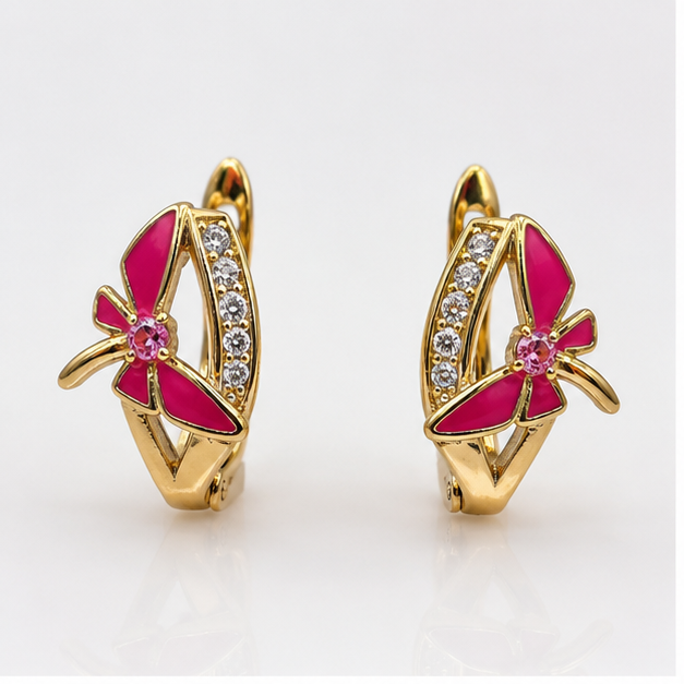 Arete con Molinillo de Colores Oro Laminado 18K | PrincessMagic