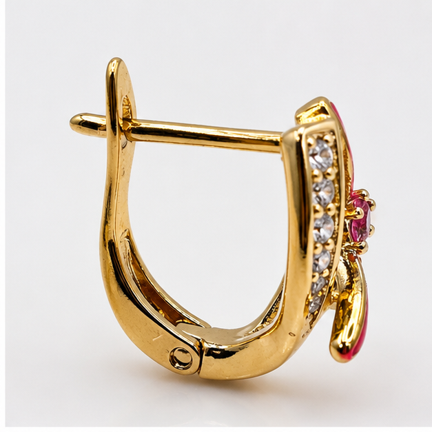 Arete con Molinillo de Colores Oro Laminado 18K | PrincessMagic