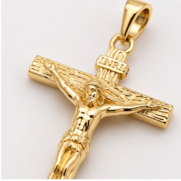 Dije Oro Laminado Cristo Redentor Clásico | Princess Magic