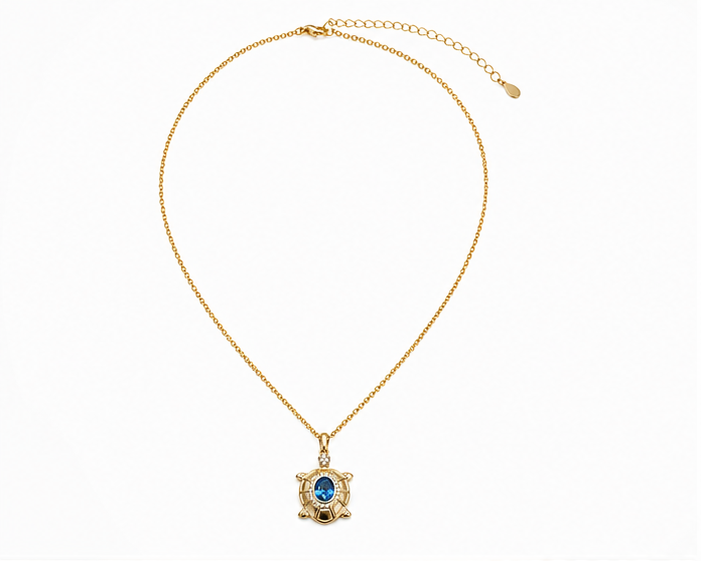 Collar Tortuga con Cristal Swarovski Oro Laminado | Princess Magic