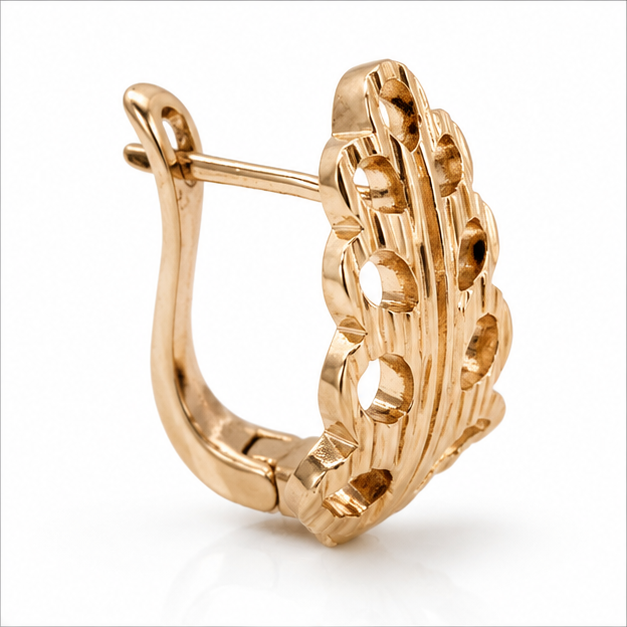 Aretes Huggie Calados Geométricos Oro Laminado 18K | Princess Magic