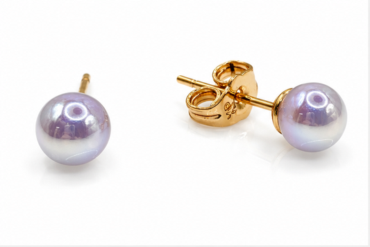 ✨ Arete de Perla Clásico Oro Laminado 18K Tipo Stud | PrincessMagic