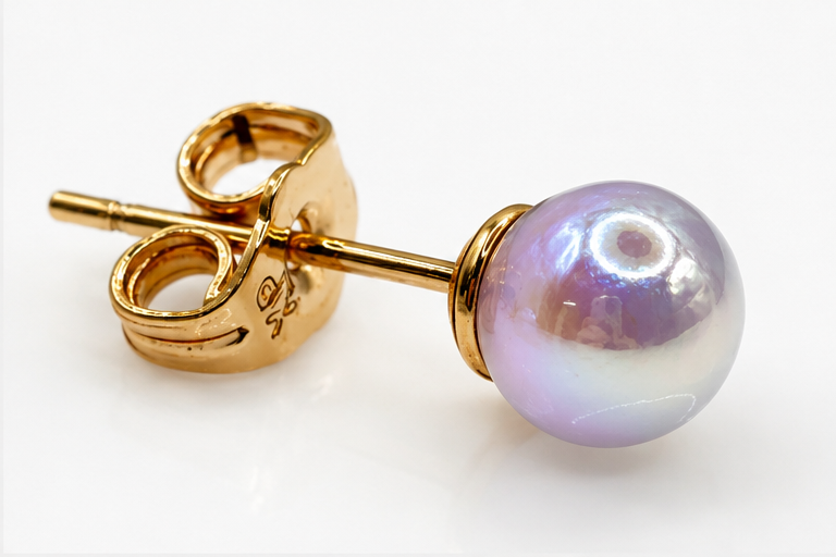 ✨ Arete de Perla Clásico Oro Laminado 18K Tipo Stud | PrincessMagic