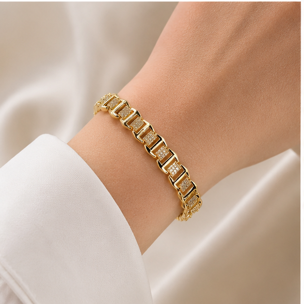 Pulsera Eslabones brillantes