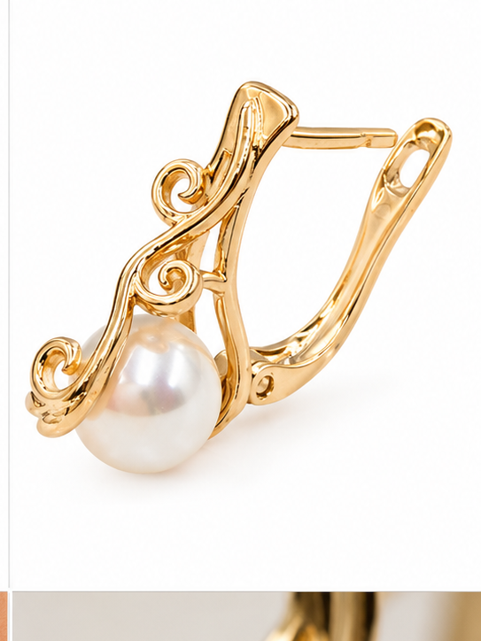 Aretes Huggie Oro Laminado 18K con Perla Elegance | Princess Magic