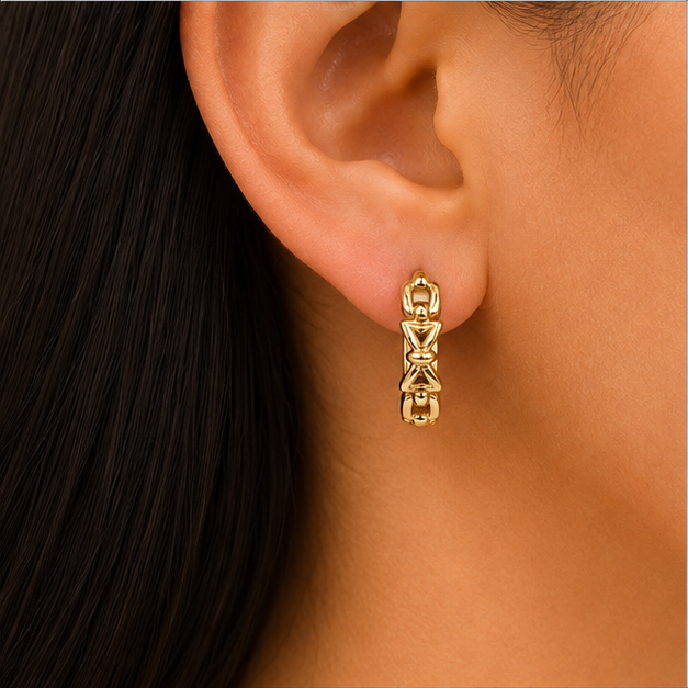Huggie Lazo Elegance Oro Laminado 18K | Princess Ma