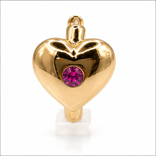 Huggie Corazón Swarovski Oro Laminado 18K | Princess Magic